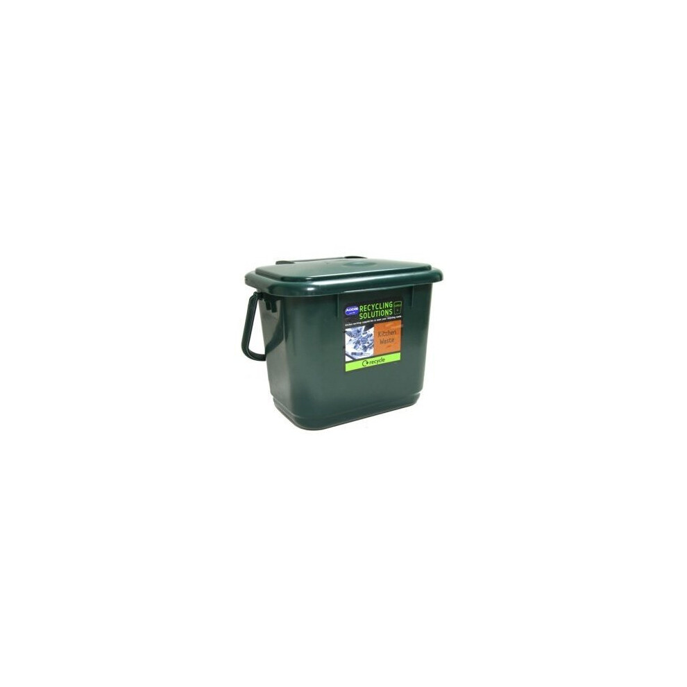 Addis Kitchen Compost Caddy, Dark Green