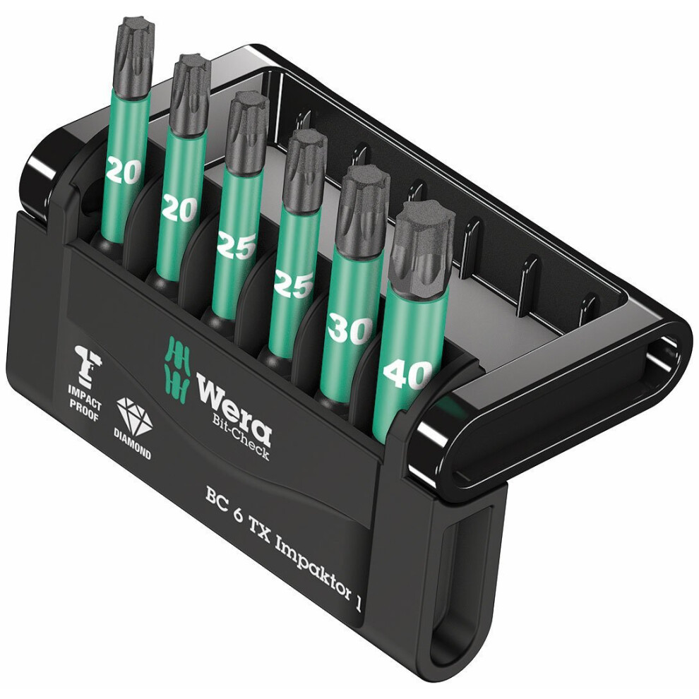 Wera Bit-Check 6 Tx Impaktor 1, 6 Pieces