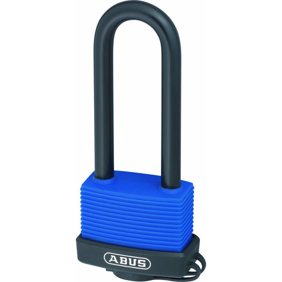 Abus 50676 80Mm Stainless Steel Long Shackle Brass Padlock With 6401 Alike Keyed