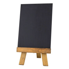 Chalkboards UK Table Top Easel and Blackboard, Wood, Dark Oak, 29.7 x 21 x 0.6 cm