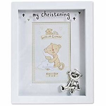 Button Corner MDF Photo Frame and Icon "My Christening" 4"x6" CG876CH