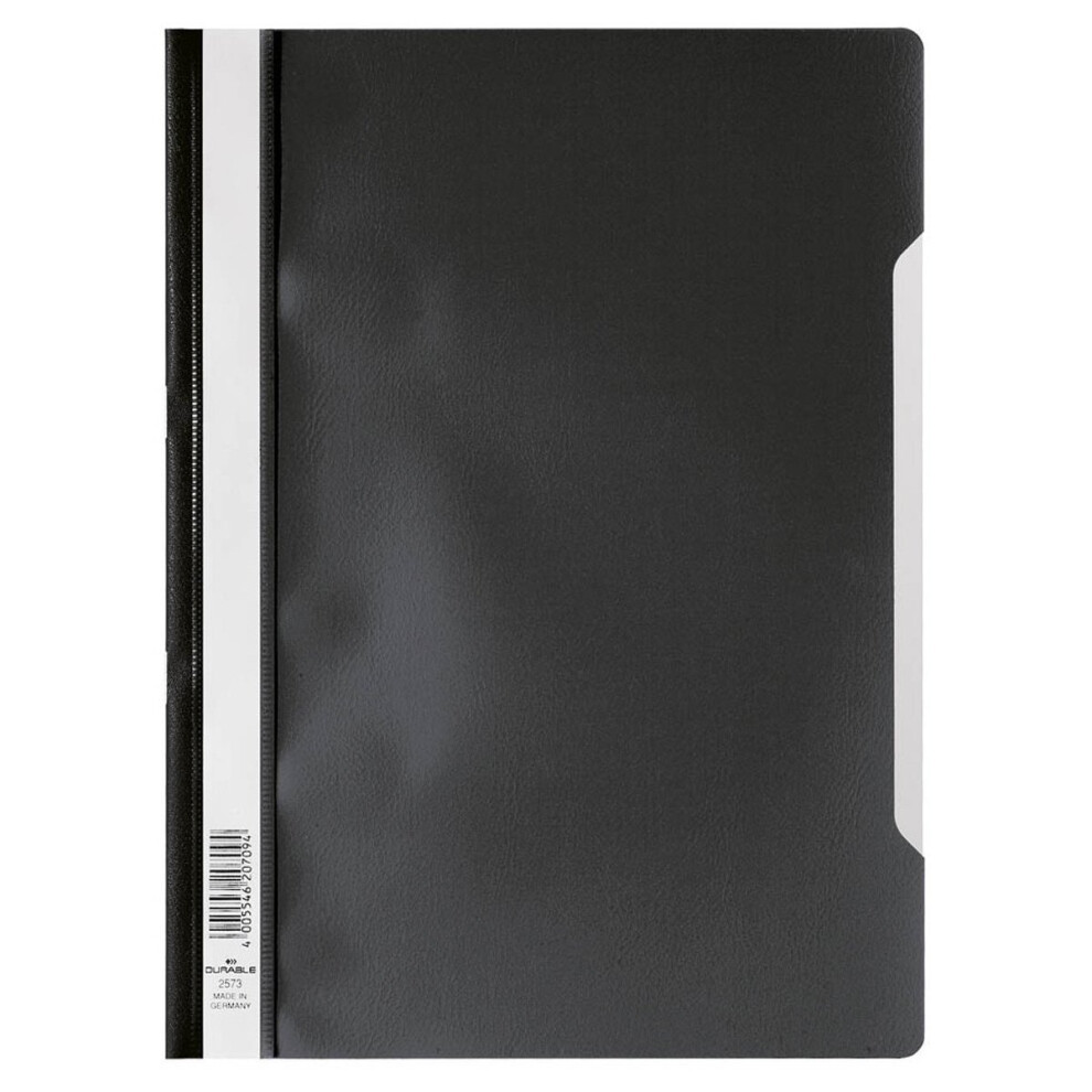 Photos - File Folder / Lever Arch File Durable A4 Clear View Folder, Black, Pack of 50 C-257301 