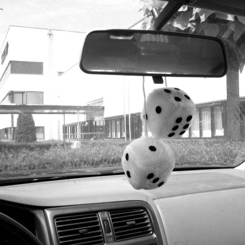 Carpoint 0510078 Fuzzy Dice - White 2