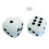 Carpoint 0510078 Fuzzy Dice - White 1