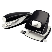 Leitz NeXXt 50950095 Office Set of NeXXt 5008 Office Hole Punch and NeXXt 5502 Stapler Black