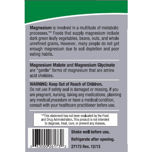 Nature's Answer, Magnesio Malato e Glicinato Liquido, 16 fl oz (480 ml) 2