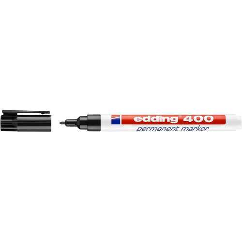Edding 400 Bullet Tip Permanent Marker Pack of 4 - Black 1