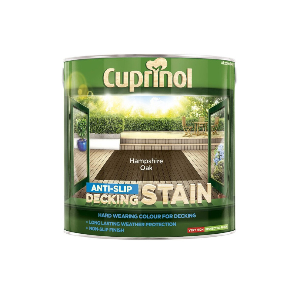 Cuprinol 2.5L Anti Slip Decking Stain Hampshire Oak