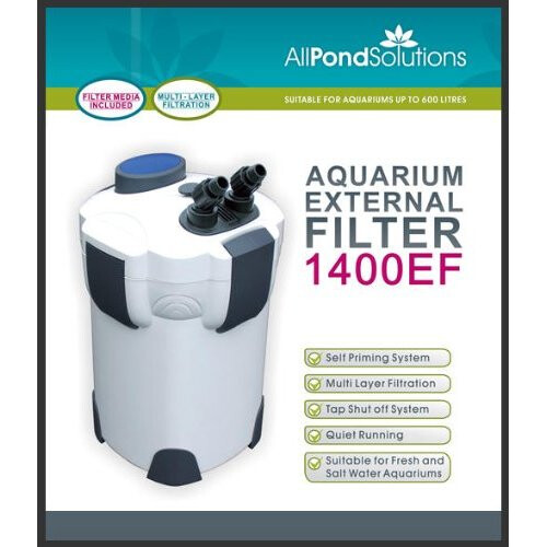 All Pond Solutions 1400EF Aquarium External Filter, 1400 Litre/ Hour 1