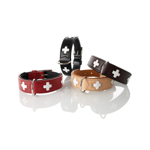 Hunter HUNTER Swiss Nickel Pale Leather Collar, XX-Small, Tan 2