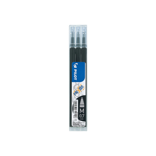 Pilot Pilot Frixion Erasable Rollerball Set 0.7 mm (Single Pen) with 3 refills - Black 2