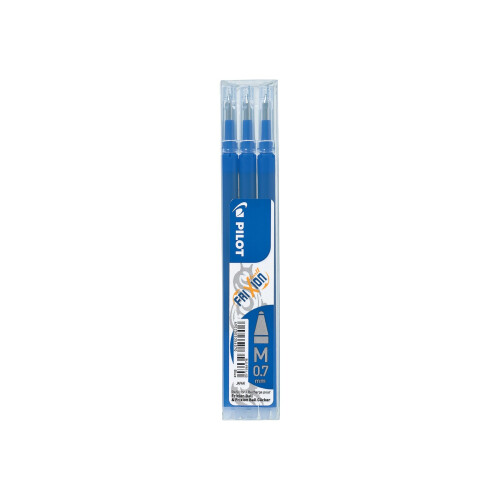 Pilot FriXion blå 0,7 rollerballpen + PILOT refills 2