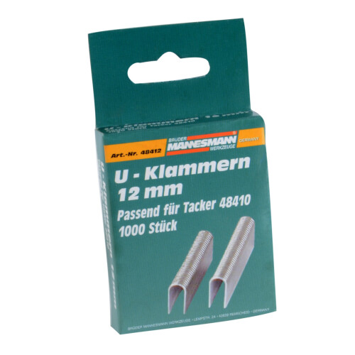 Brueder Mannesmann M48412 U-Shaped Spare Staples