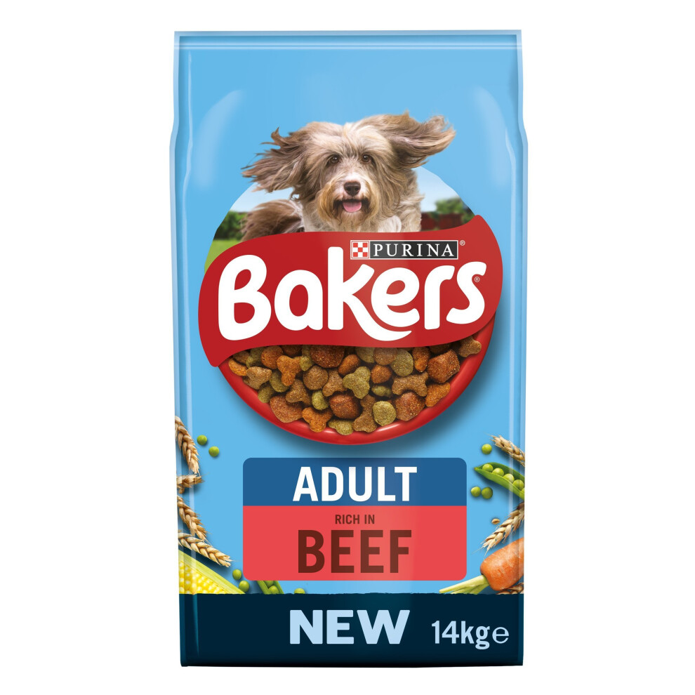 Bakers Adult Dog Food Beef and Veg, 14 kg