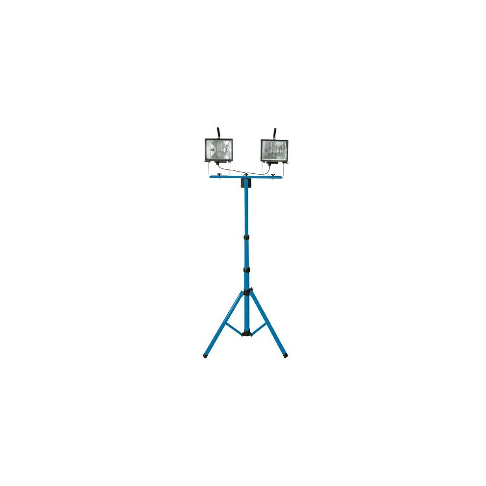 Silverline 365874 2 x 500W Twin-Head Halogen Site Light 240V Mains 7000 Lumens