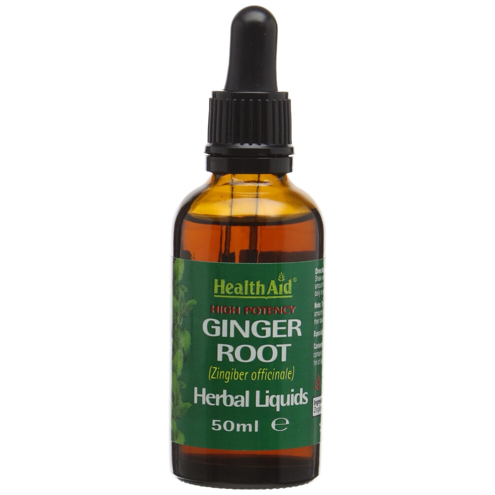 HealthAid Ginger Root (Zingiber officinale) Vegan Liquid 50ml