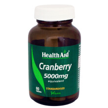 HealthAid Cranberry 5000mg - 60 Vegan Tablets