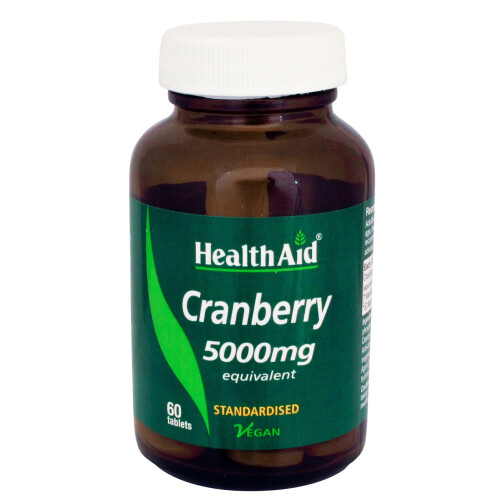 HealthAid Cranberry 5000mg - 60 Vegan Tablets
