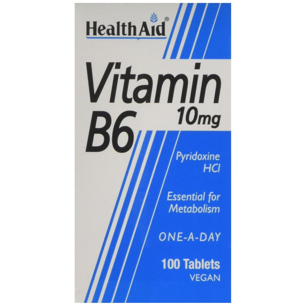 Health Aid Healthaid Vitamin B6 (Pyridoxine Hcl) 10Mg - 100 Tablets