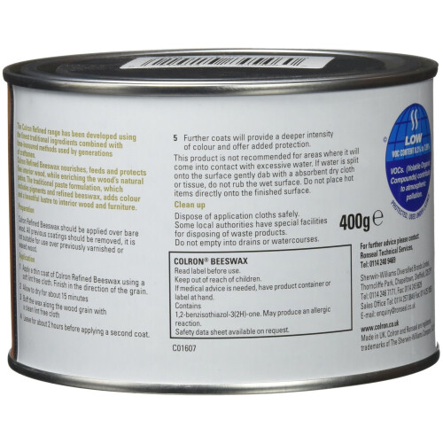 Ronseal CRPBWAP4 400g Colron Refined Beeswax Paste - Antique Pine 1
