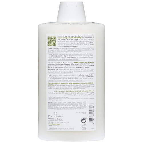 Klorane Klorane CHAMPU Oat Milk 400 ml 1