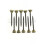 X' No.2 Medium Brass Plated Picture Hooks (Pack of 40) 3