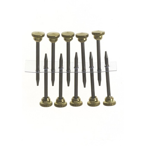 X' No.2 Medium Brass Plated Picture Hooks (Pack of 40) 2