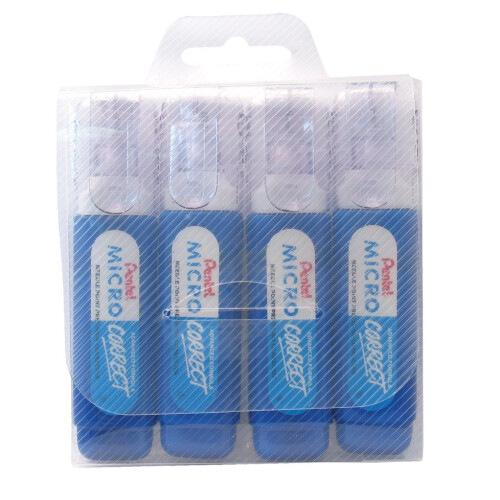 Pentel Pentel Micro Correct 12 ml Correction Pen - Wallet of 4