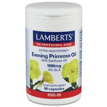 LAMBERTS Evening Primrose Oil with Starflower Oil 1000mg, 90 Caps - High-GLA Borage Oil with Vitamin E (8505-90)