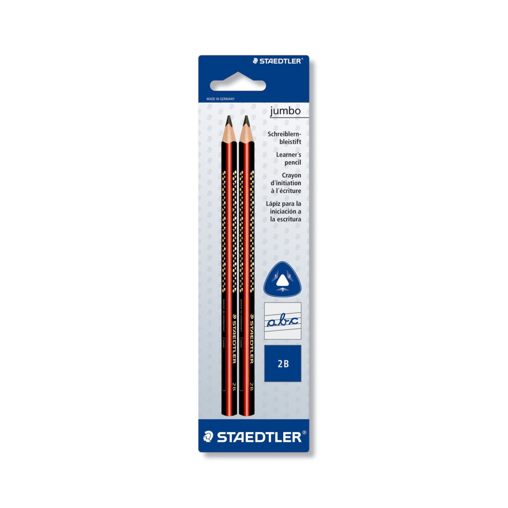 Staedtler Noris Club Jumbo Pencil 2B (1285Â 1BK2Â Blister Card of 2