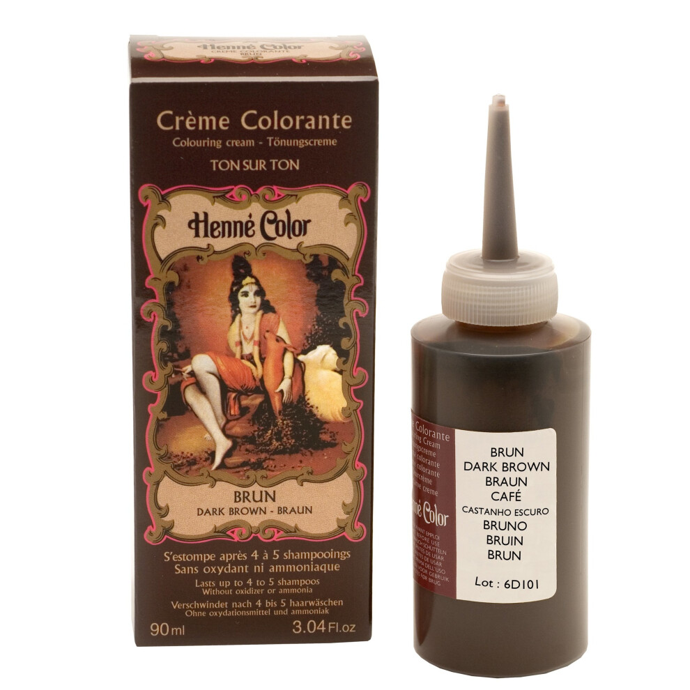 Henne-Color Henne Color Brown Henna Hair Colouring Cream 90 Ml Cream,Brown