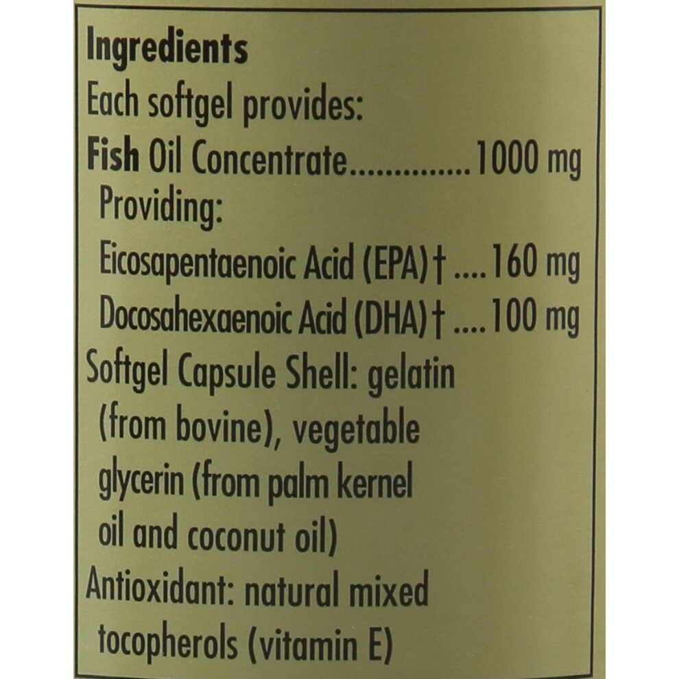 Solgar Fish Oil Concentrate 1000 mg Softgels - Pack of 120