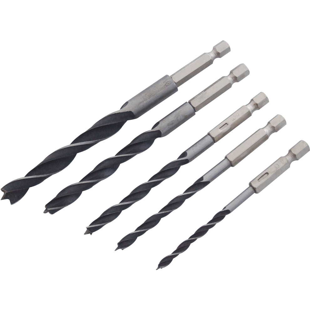 Amtech F1735 Hex Shank Wood Drill Bit Set, 5-Piece