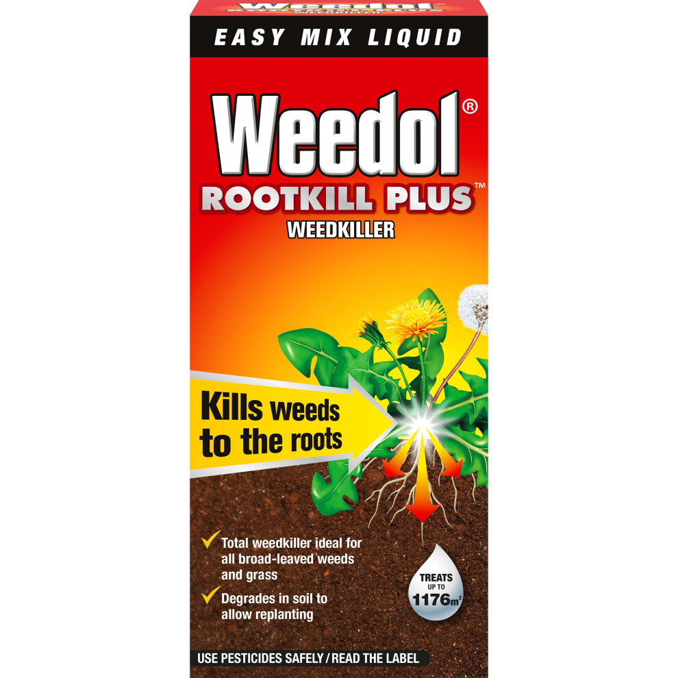 Weedol Rootkill Plus 1 Litre Liquid Concentrate Weed Killer