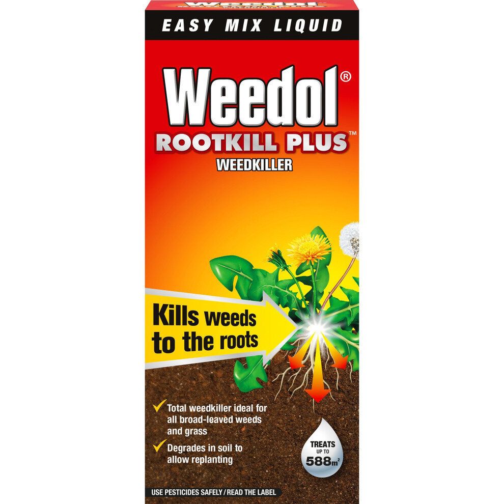 Weedol Rootkill Plus 500 ml Liquid Concentrate Weed Killer