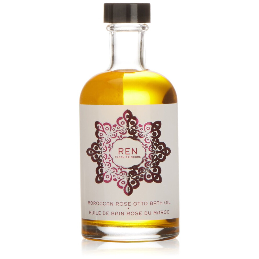 REN Moroccan Rose Otto Bath Oil 110ml - Rose-Infused, Nurtures Skin, Vegan | C-28003135