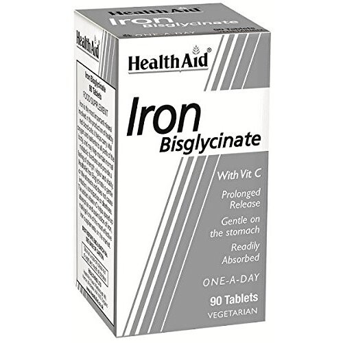 HealthAid Iron Bisglycinate - 90 Vegetarian Tablets