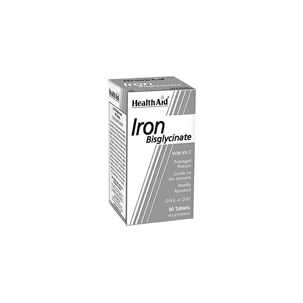 HealthAid Iron Bisglycinate - 90 Vegetarian Tablets