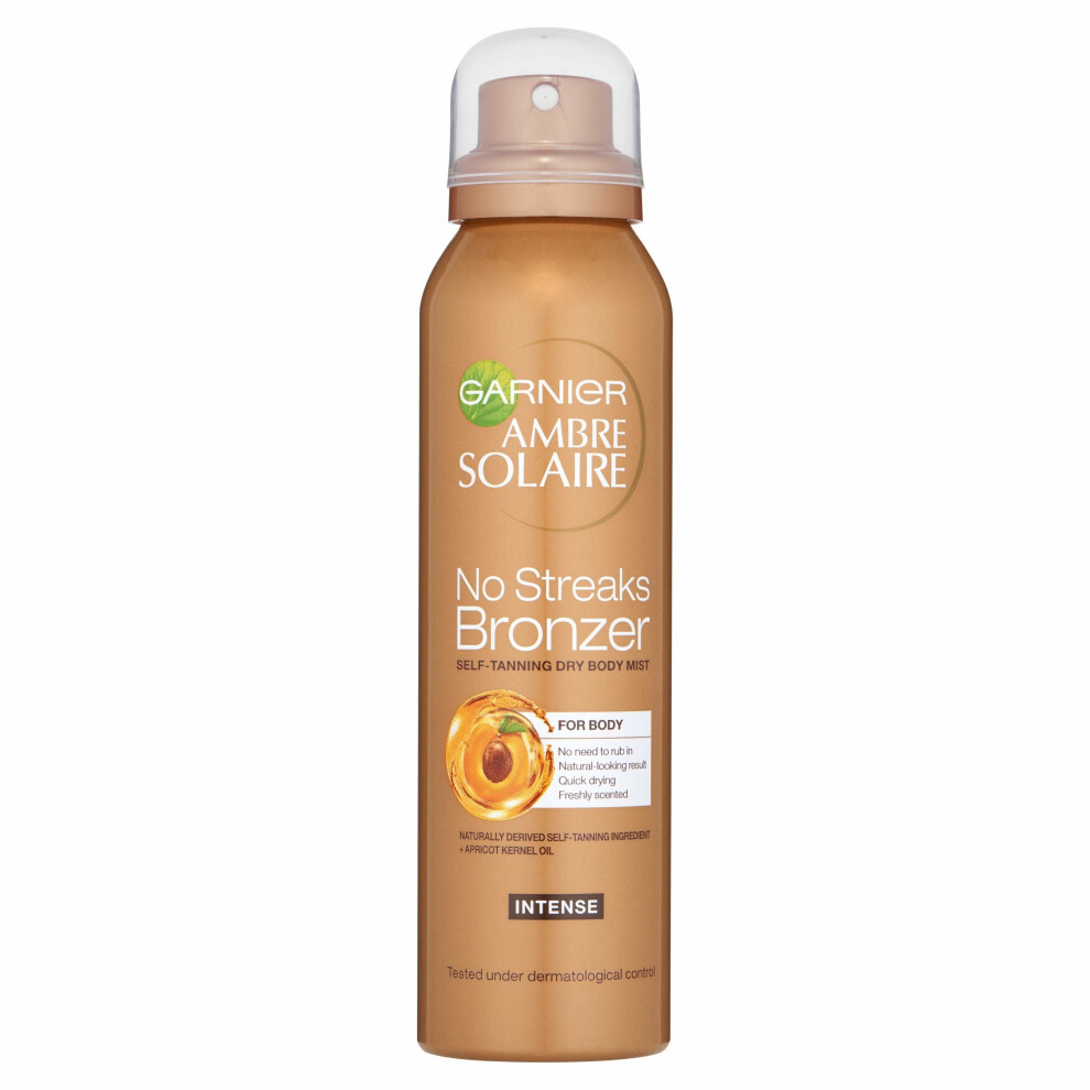 Garnier Ambre Solaire No Streaks Bronzer Dark naturally-derived Self Tan, 150 Ml