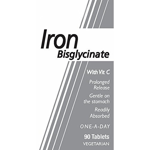HealthAid Iron Bisglycinate - 90 Vegetarian Tablets 1