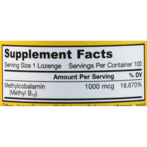 Jarrow Formulas, Méthyl B-12, Extra Puissance, Citron, 1 000 mcg, 100 Comprimés à Croquer 1