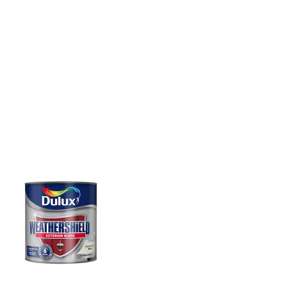 Dulux Weather Shield Exterior High Gloss Paint, 2.5 L - Pure Brilliant White
