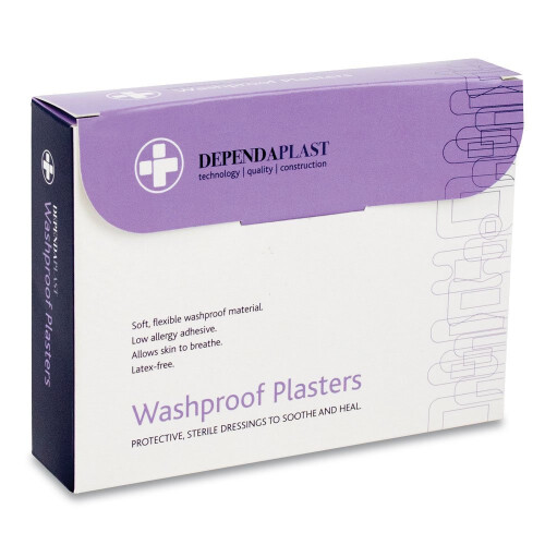 Reliance Medical Assorted Sizes Dependaplast Washproof Plasters - Pack of 100 1
