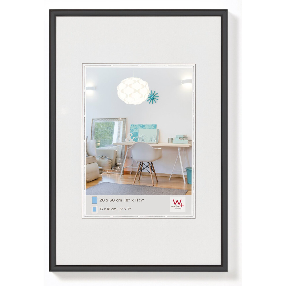 walther design KV070B New Lifestyle picture frame, 19.75 x 27.50 inch (50 x 70 cm), black
