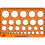 Helix Circle Stencil Template - Translucent Orange 1