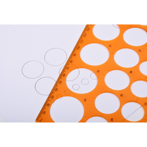 Helix Circle Stencil Template - Translucent Orange 2