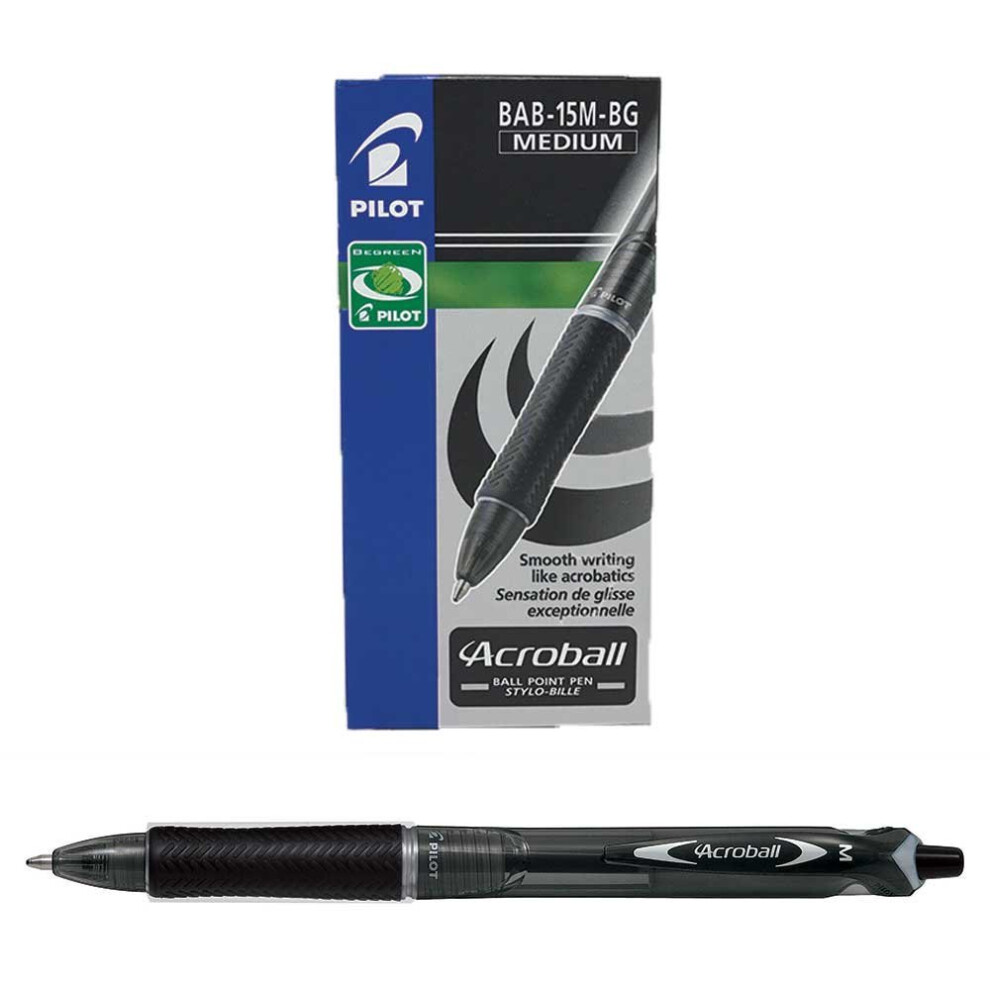Pilot 020101001 Retractable Ballpoint Pen - Black (Pack Of 10)