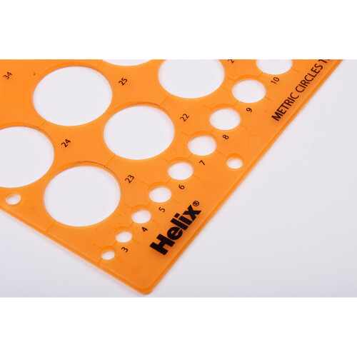 Helix Circle Stencil Template - Translucent Orange 1
