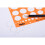 Helix Circle Stencil Template - Translucent Orange 4