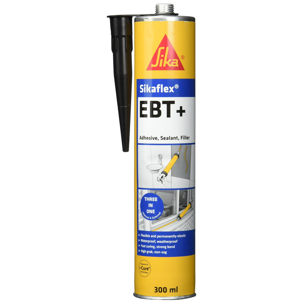 Sikaflex EBT+ - Un adhésif, un mastic et un enduit tout-en-un - 300ml - Noir
